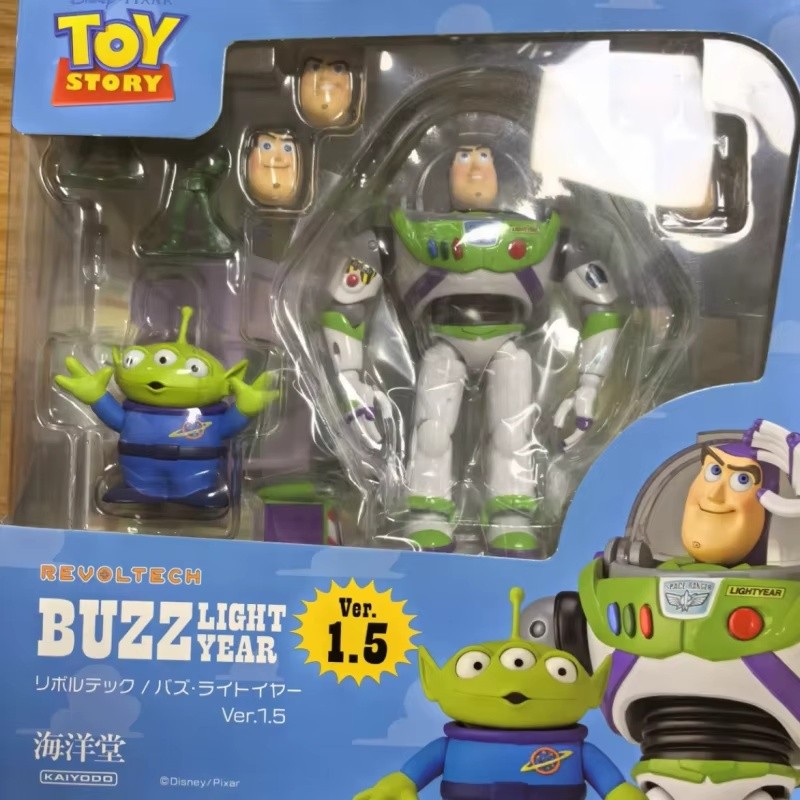 Original Kaiyodo Revoltech Toy Story Buzz Lightyear Woody Jessie Action Figures Anime Ornaments