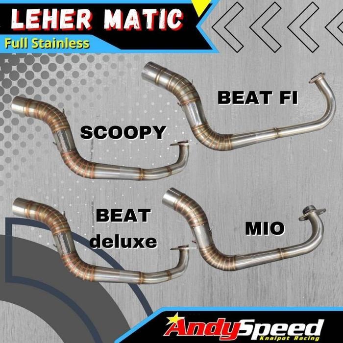 Leher Knalpot Matic Stainless Andy Speed