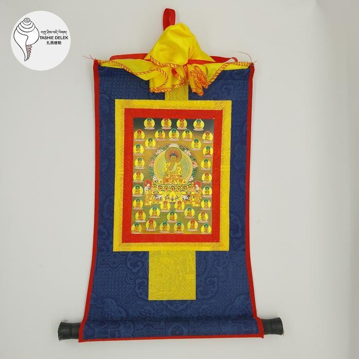 BERKUALITAS 40.Lukisan Tibetan Print/Thangka Mini 35 Buddha