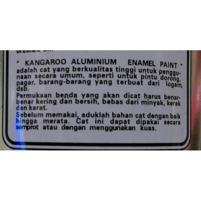 NEW Cat Minyak/Besi Merk Kangaroo 936 Kangguru Warna Silver Alumunium 1 kg