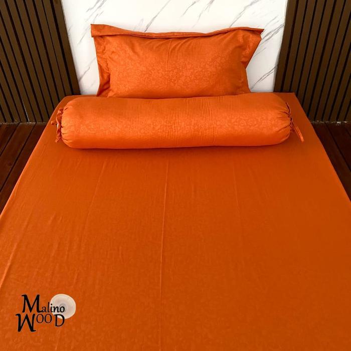 Lucass Merah Bata - Sprei Bahan Grey Twill Original Readyy