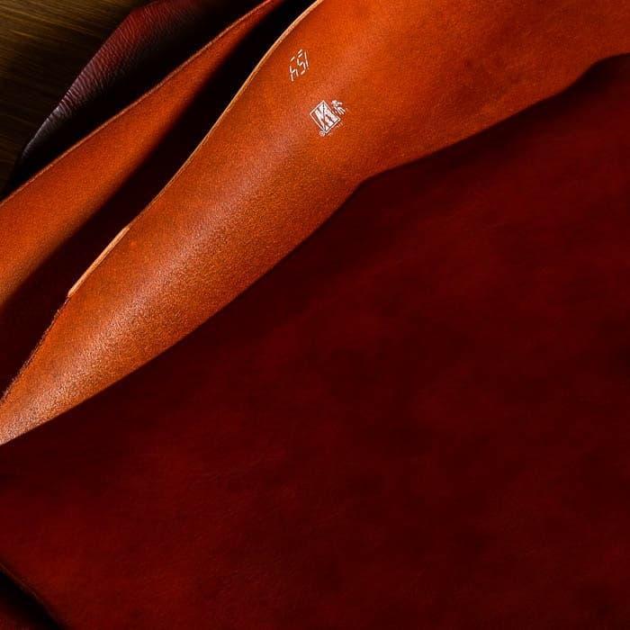 Kulit Sapi Italia untuk Kerajinan Tangan - Warna Cokelat Terbakar - Tebal 4mm