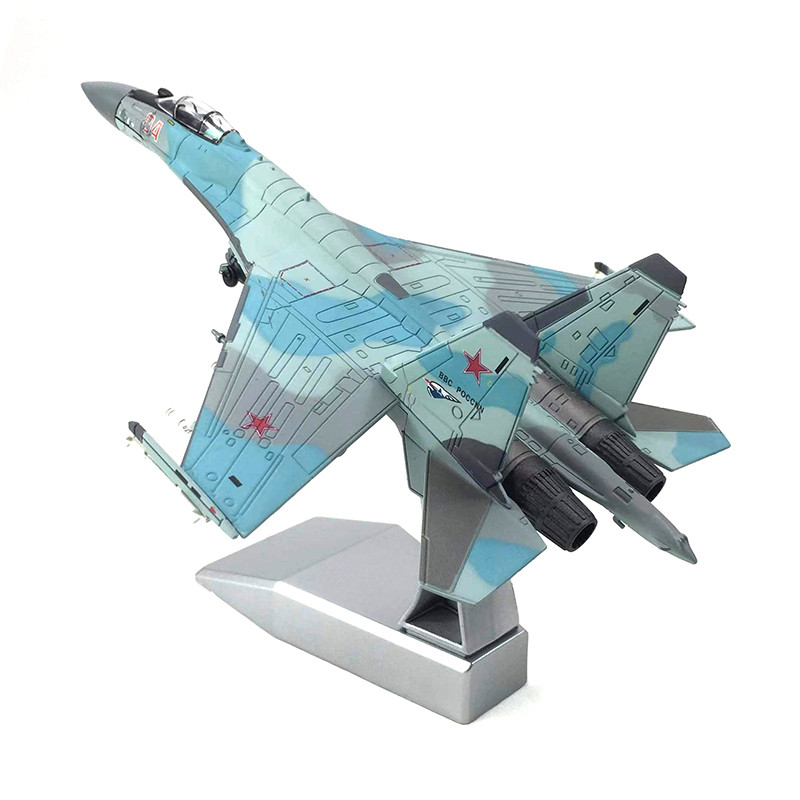 Diecast Metal Alloy 1/100 Scale Russian SU-35 Fighter Airplane Aircraft Replica Model SU-35 Plane