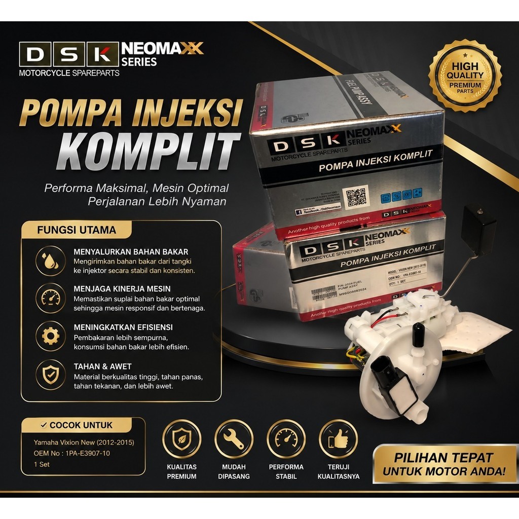 FUEL PUMP ASSY VIXION NEW (2012 -2015) KODE 1PA DSK NEOMAXX