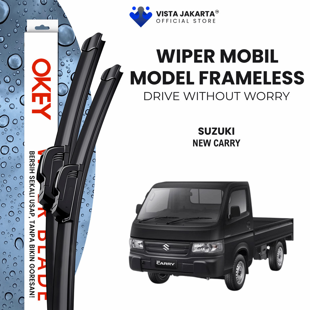 Wiper Suzuki New Carry Frameless Kaca Depan Mobil