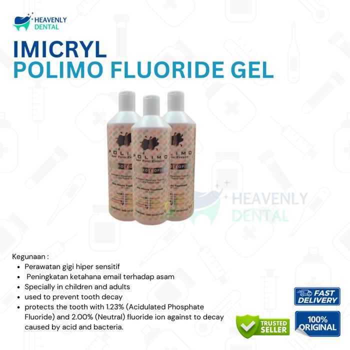 Imicryl Polimo Varnish Apf Fluoride Gel Isi 505Ml Dental Topical Fluoride