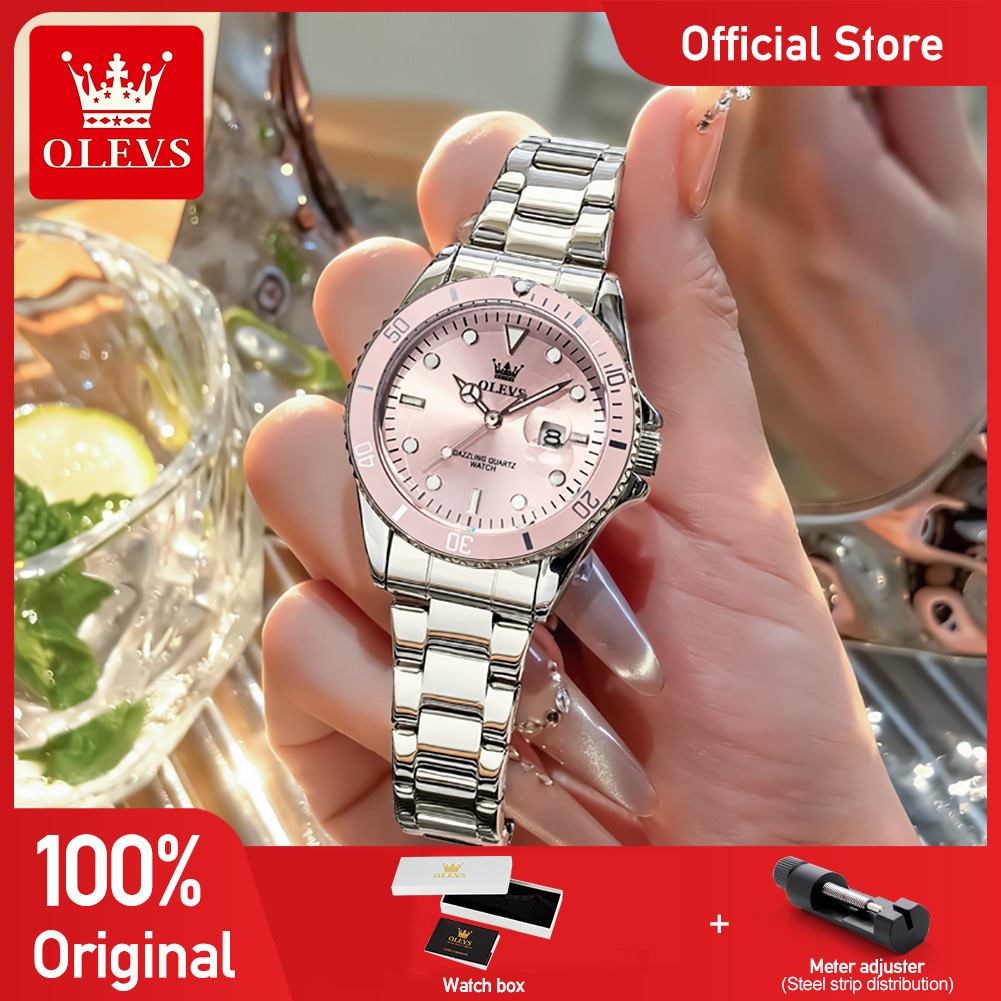 OLEVS 5885 Women Watch Sports Original Elegant Fashion Quartz Watch Waterproof Luminous Ladies