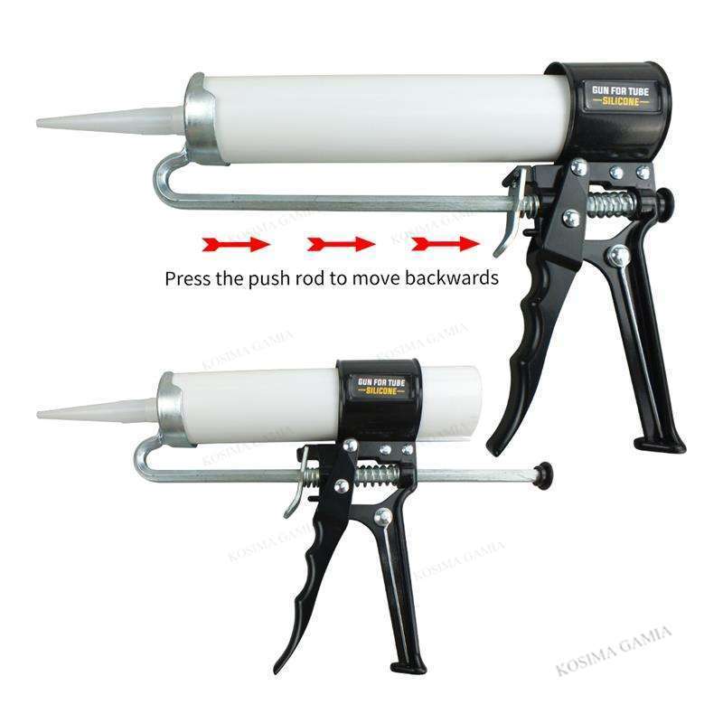 Binarr Portable Al Alloy Manual Caulking Gun Caulking Filling Tool Glass Glue Sprayer Professional S