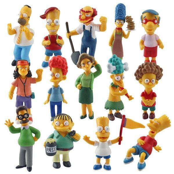 Ready Figure The Simpsons Set isi 14 pcs - Homer Simpson Marge Bart Mainan Toys Action Figure