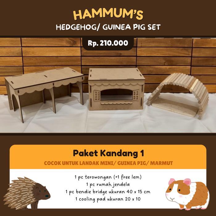 Paket Kandang Guinea Pig Kandang Landak Mini Perlengkapan Terowongan Rumah Marmut Landak Mini Guinea