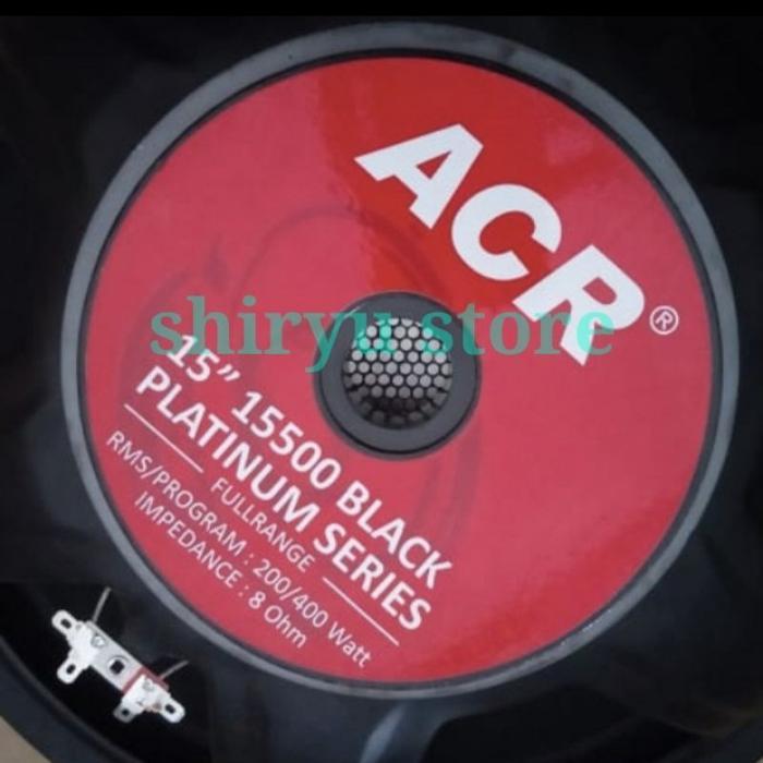 2 Pcs Speaker ACR 15 Inch Black Platinum Mic 15 Inci 15500 Platinum Black Speker Full Range Spiker