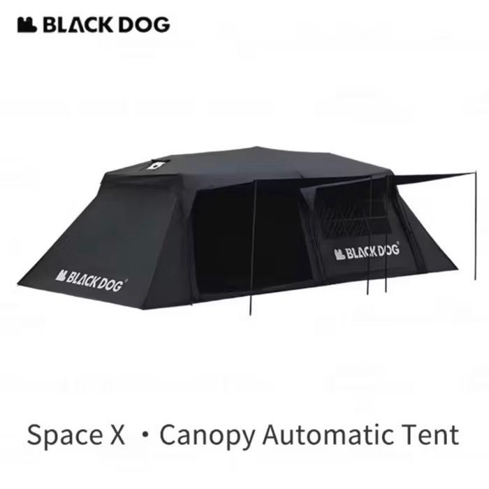 BLACKDOG SPACESHIP STAR X AUTOMATIC BLACK NEW TUNNEL TENT TENDA TEROWONGAN OTOMATIS HITAM CAMPING
