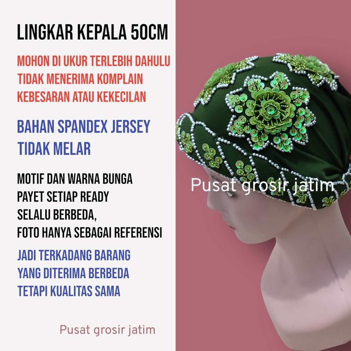 T02 Kerpus Hijab Ibu Turban Emak Ciput Payet Beanies Nenek Kupluk Fashion Khas Kalimantan Santai