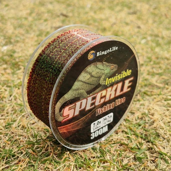 Maguro - Tali Pancing Speckle 300M Tak Terlihat Gradien Maroon Lanjutan Tali Pancing Bionik Nilon