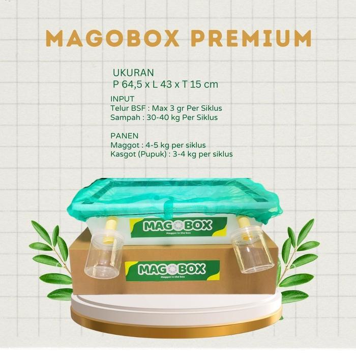DISKON Magobox Premium Magokits Premium Paket Budidaya Maggot BSF dengan Box Premium