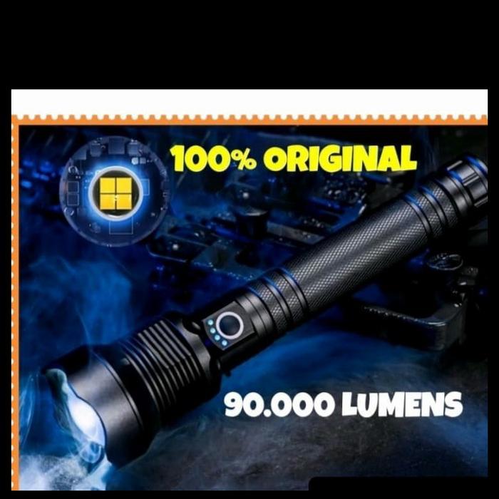 READY Senter LED Long Range Zoom XHP70.2 90000 Lumens - senter LED