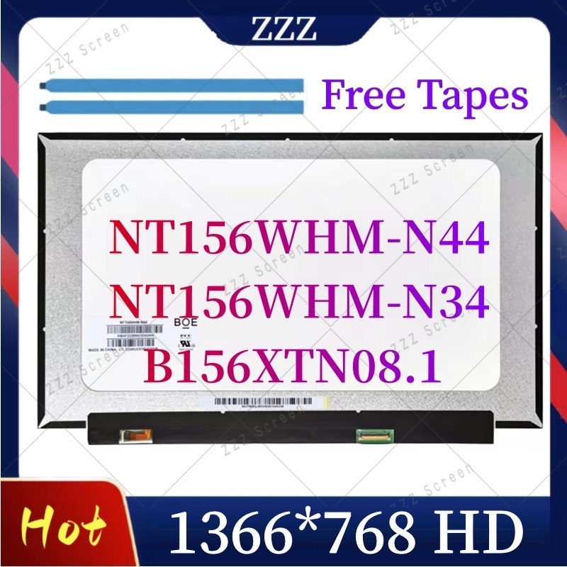 15.6-inch Laptop LCD Screen NT156WHM-N44 V8.0 NT156WHM-N34 B156XTN08.1 B156XTN08.0 Display Panel HD