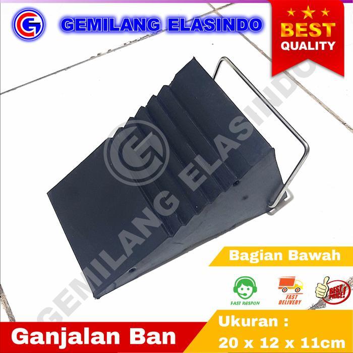 "New" Karet Ganjalan Ban Mobil / Rubber Parking Chock / Rubber Wheel Chock