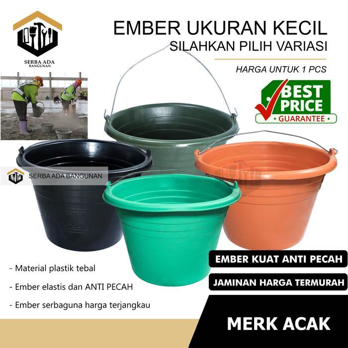 Ember cor hijau kecil besar / ember semen plastik anti pecah /