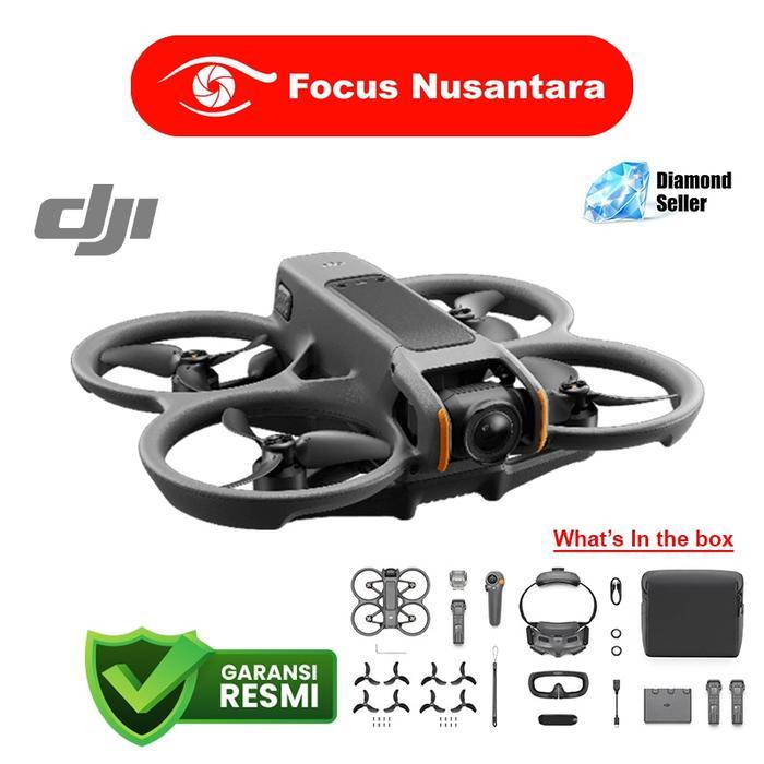 DJI Avata Fly Paket Drone FPV Lengkap dengan Kacamata dan Kontroler, Tiga Baterai, Muat untuk Penerb
