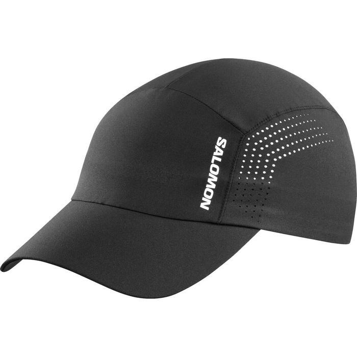 SALOMON BONATTI WATERPROOF Topi Lari Anti Air Unisex dengan Tali Penyesuai - Warna Hitam, Satu Ukura
