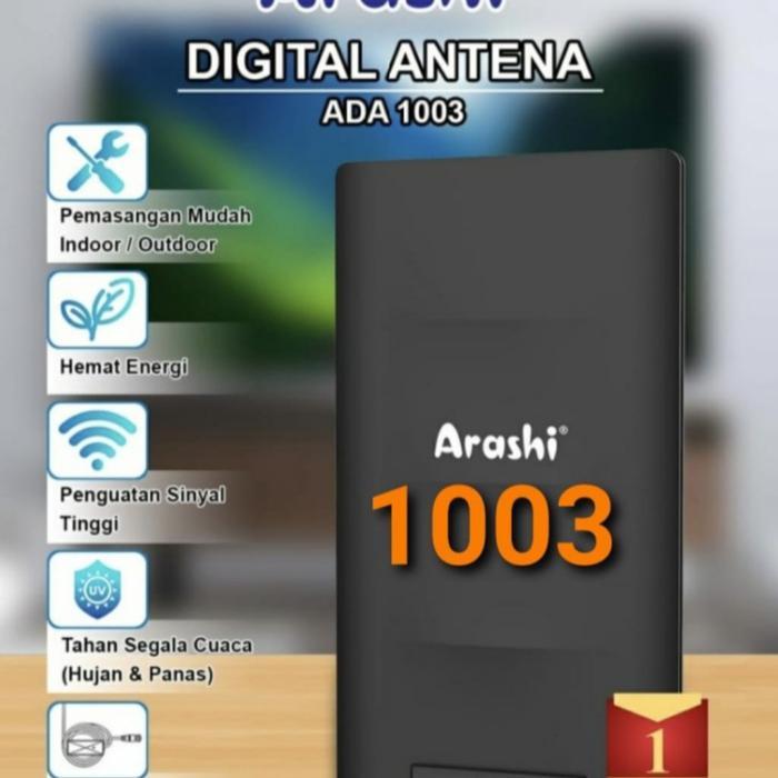 Antena HD TV digital indoor outdoor boster ARASHI ADA 1003
