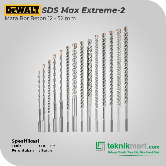 Dewalt Sds Max Extreme-2 Drill Bit / Mata Bor Beton 12 - 52Mm Pasti Promo