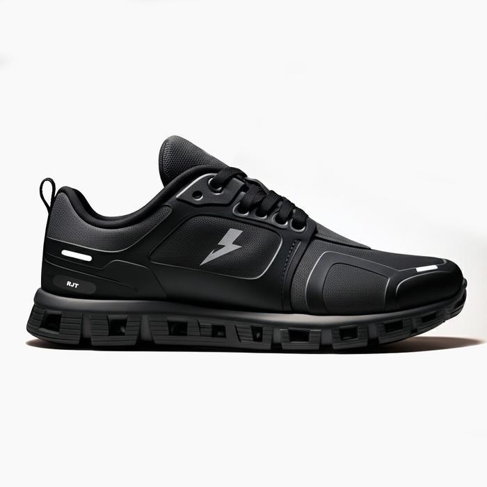 RJT STORE Sneakers Sepatu Sneakers Kasual Pria Ringan Anti Licin Model Aerocell Warna Hitam Ukuran 4