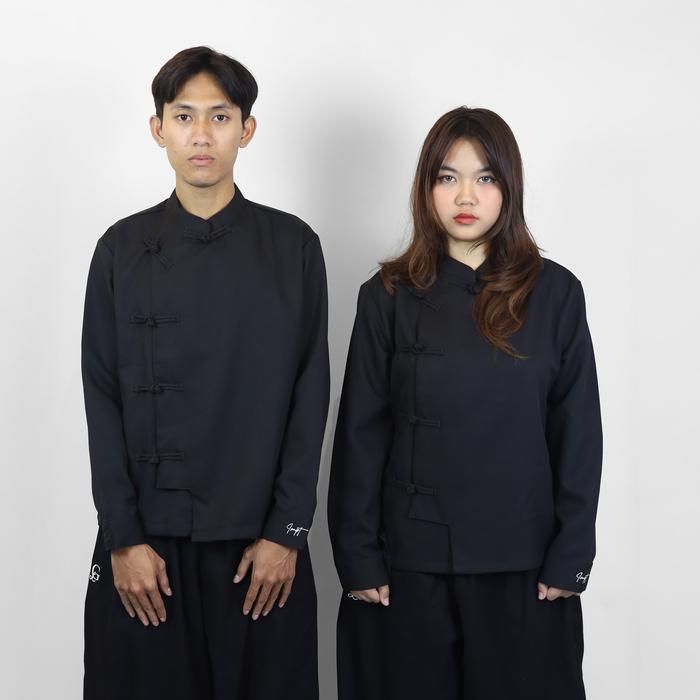 Geld Importaint -Cheongsam Longshirt Kemeja Cheongsam Polos Pria Dan Wanita Pasti Promo