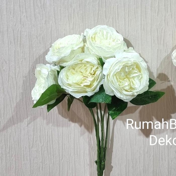 Rose Mawar Besar Artificial ST - Putih