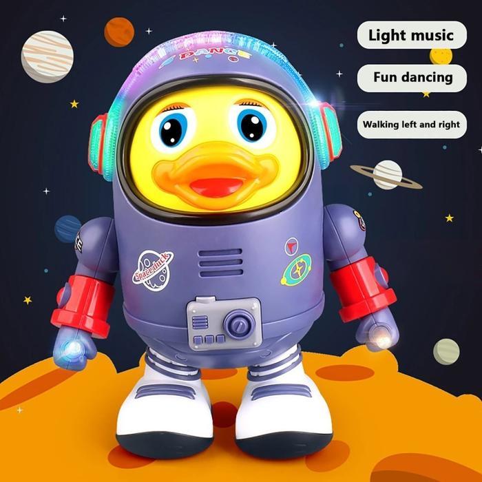 Miniso - Mainan Robot Bebek Astronot Joget Dancing Walking Musik Dan Lampu