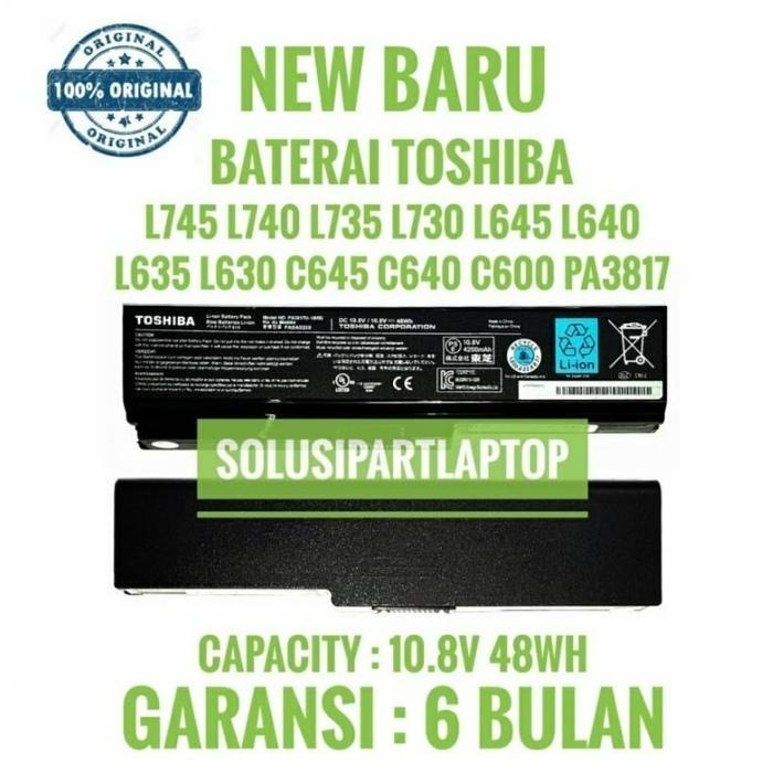 Ready Baterai Batre Batrai laptop toshiba l510 l645 c600 l745 a660 l630 l640 New Ori