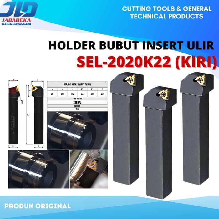 Sel 2020K22 Holder Ulir Gagang Bubut Drat Ulir Luar Insert Er 22 Pisau Bubut Ulir Luar