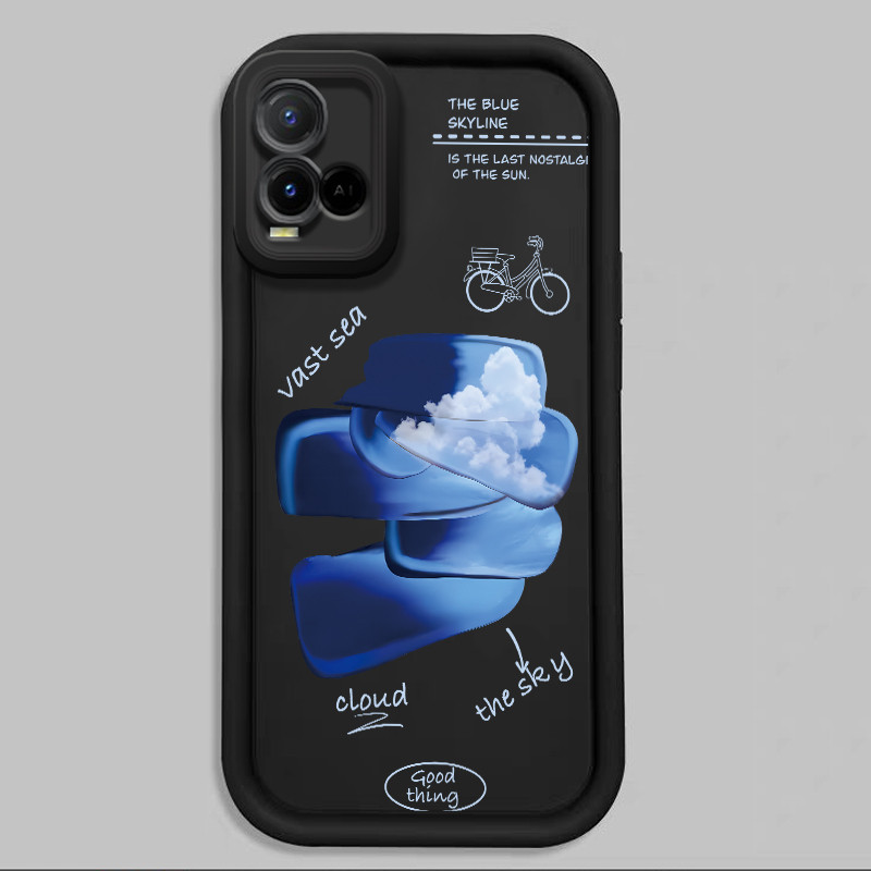 Casing Hp untuk VIVO Y21 Y21s Y21t Y21e Y21a Y21G Y33s Y33t Case Mengoleskan cat Kasing  silikon Ces