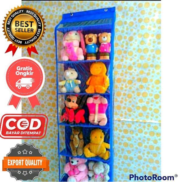 Organizer RAK GANTUNG BONEKA RAK GANTUNG MULTIFUNGSI Plastik Black Blue Pink Modern