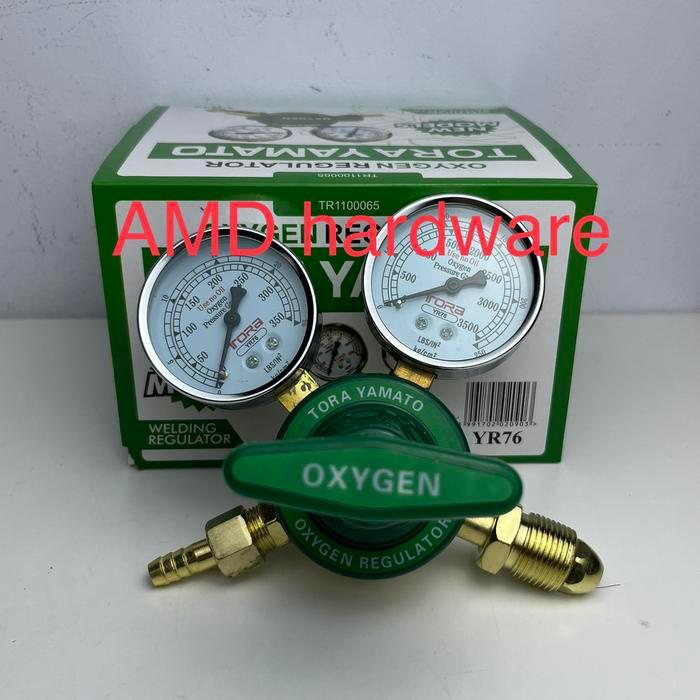 REGULATOR OXYGEN TABUNG MESIN LAS MIG O2 OKSIGEN TORA YAMATO JAPAN ORI