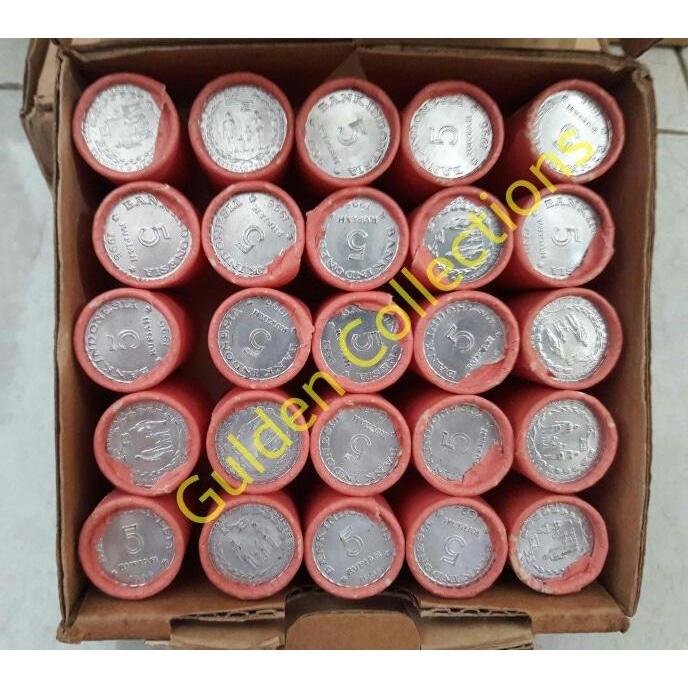 1 Roll Uang Kuno Koin Indonesia 5 Rupiah KB Kecil 1996 UNC