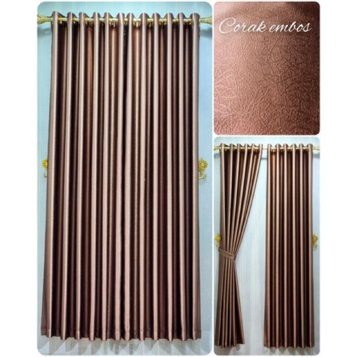 Gorden Polos Gordyn Blackout Mewah Hordeng Motif Embos Emboss 100