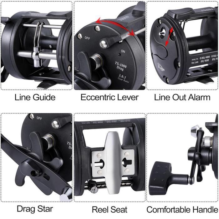 QUALITY Sougayilang Casting Fishing Reel 3000L-4000L Trolling Drum Fishing Reel, Saltwater