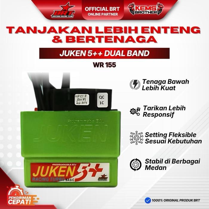 BRT ECU Jukin 5+ WR155 Dualband Hijau Original - Meningkatkan Performa Motor & Efisiensi BBM - Fitur
