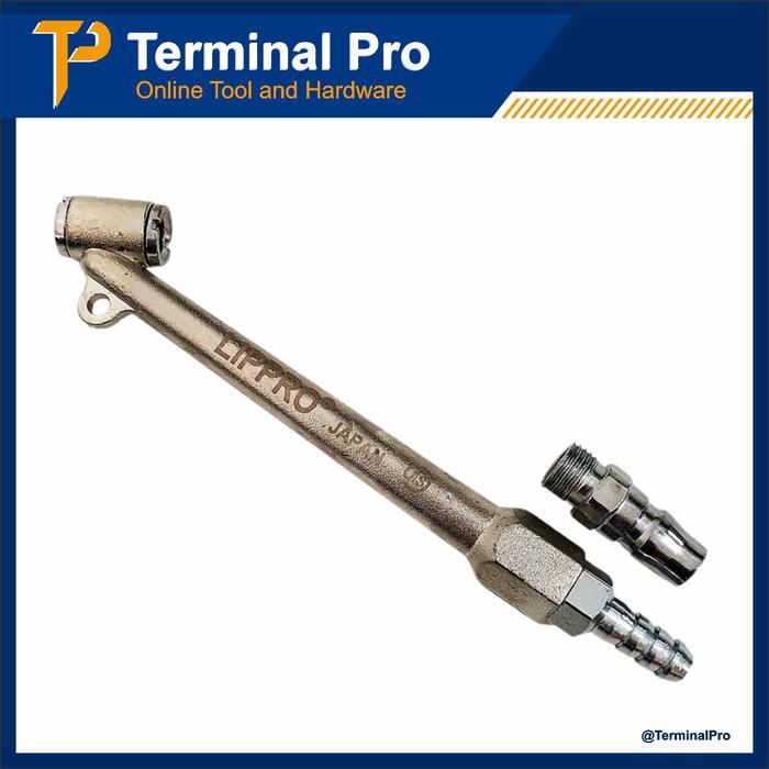 Lippro Isi Angin Ban Kepala Inflator Tire Air Chuck Coupler + Nipple