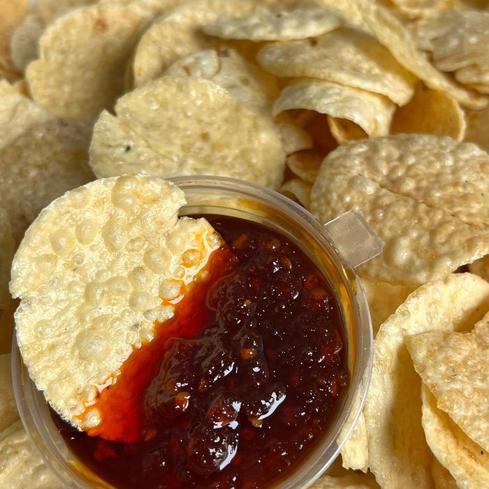 Opak Singkong Sambal Pedas Manis / Opak singkong Koin Sambal Pedas Manis Pak ORIGINAL