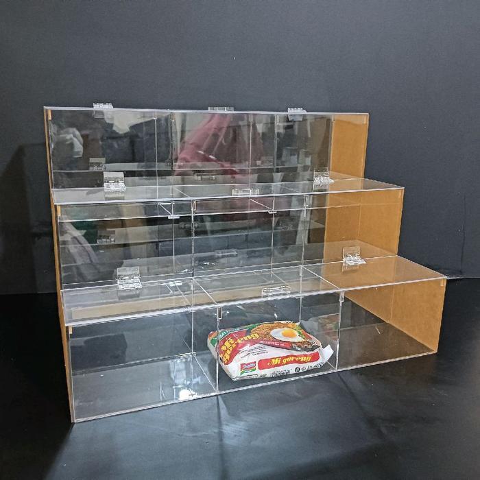 Rak Susun Akrilik Serbaguna / Tempat Mie Instan Akrilik
