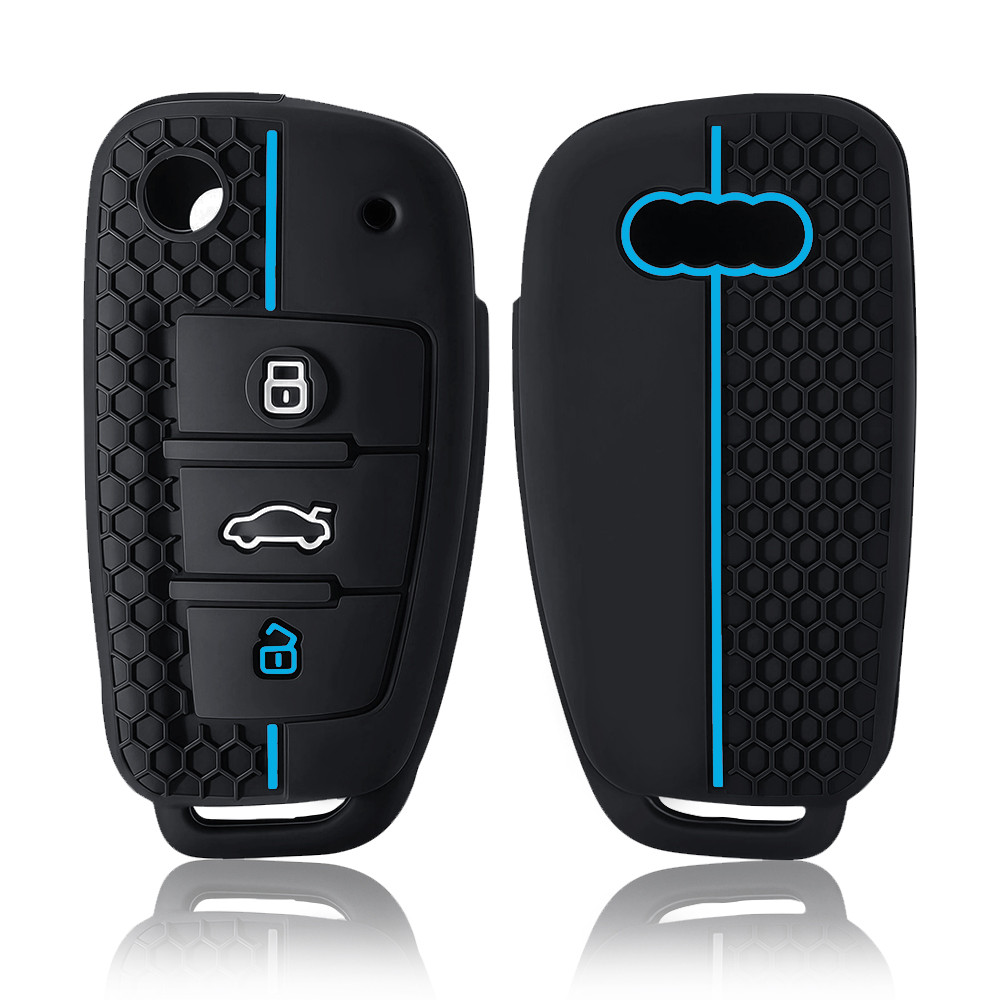 New Silicone Key Case Cover Shell for Audi A4 B7 A6 C6 4f 8v A3 8p A1 A3 Remote Key Holder Jacket