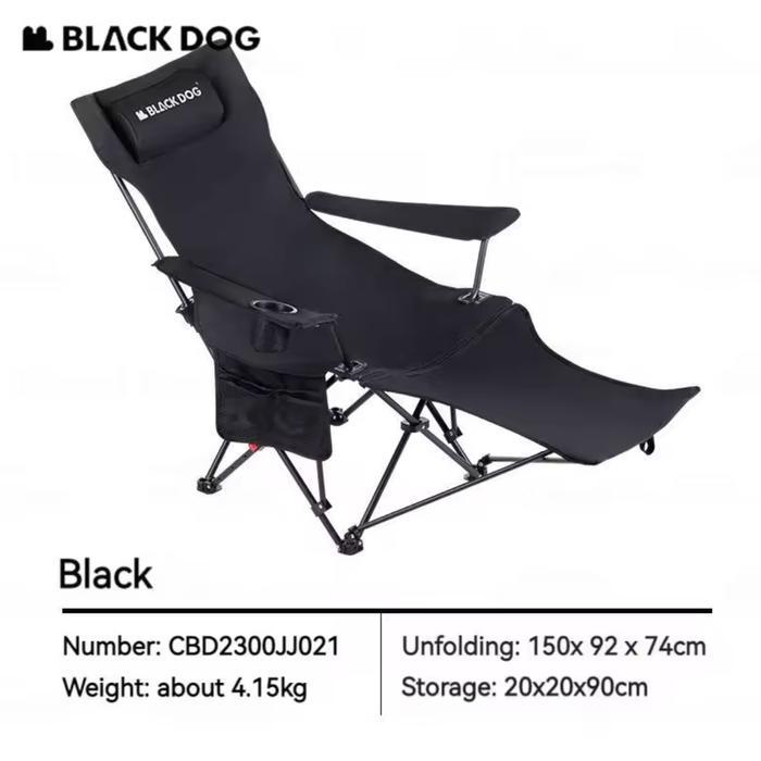 Blackdog Folding Recliner Chair Kursi Lipat Tidur Portabel Camping