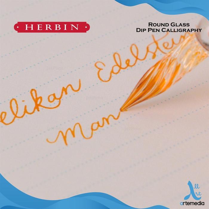 Herbin Round Glass Dip Pen Calligraphy Populer