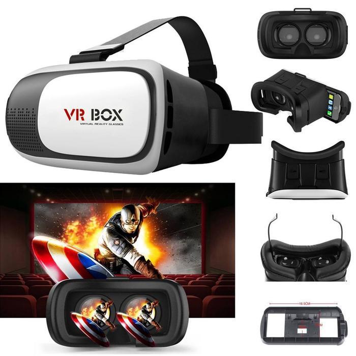Promo Vr Box Virtual Reality 3D Glass Headset Kacamata Video 360 Degree Universal Smartphone Android