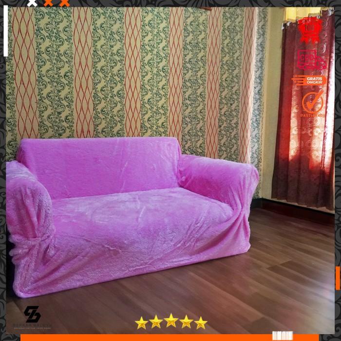 Alas Sofa Bulu Elatis Cover Penutup Sofa Sarung Kursi Ruang Tamu Sofa Sarung Sofa Bed Size 200X170Cm