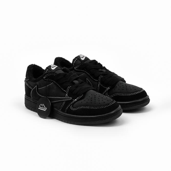 Baby Kids Jordan Sepatu Anak Sneakers High Top Hitam Putih Nubuck Suede Ukuran 14 cm Sepatu Anak Sne