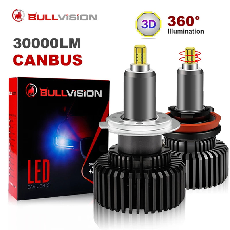H7 LED Canbus Car Headlights Bulbs 30000LM HB3 9005 HB4 9006 H11 9012